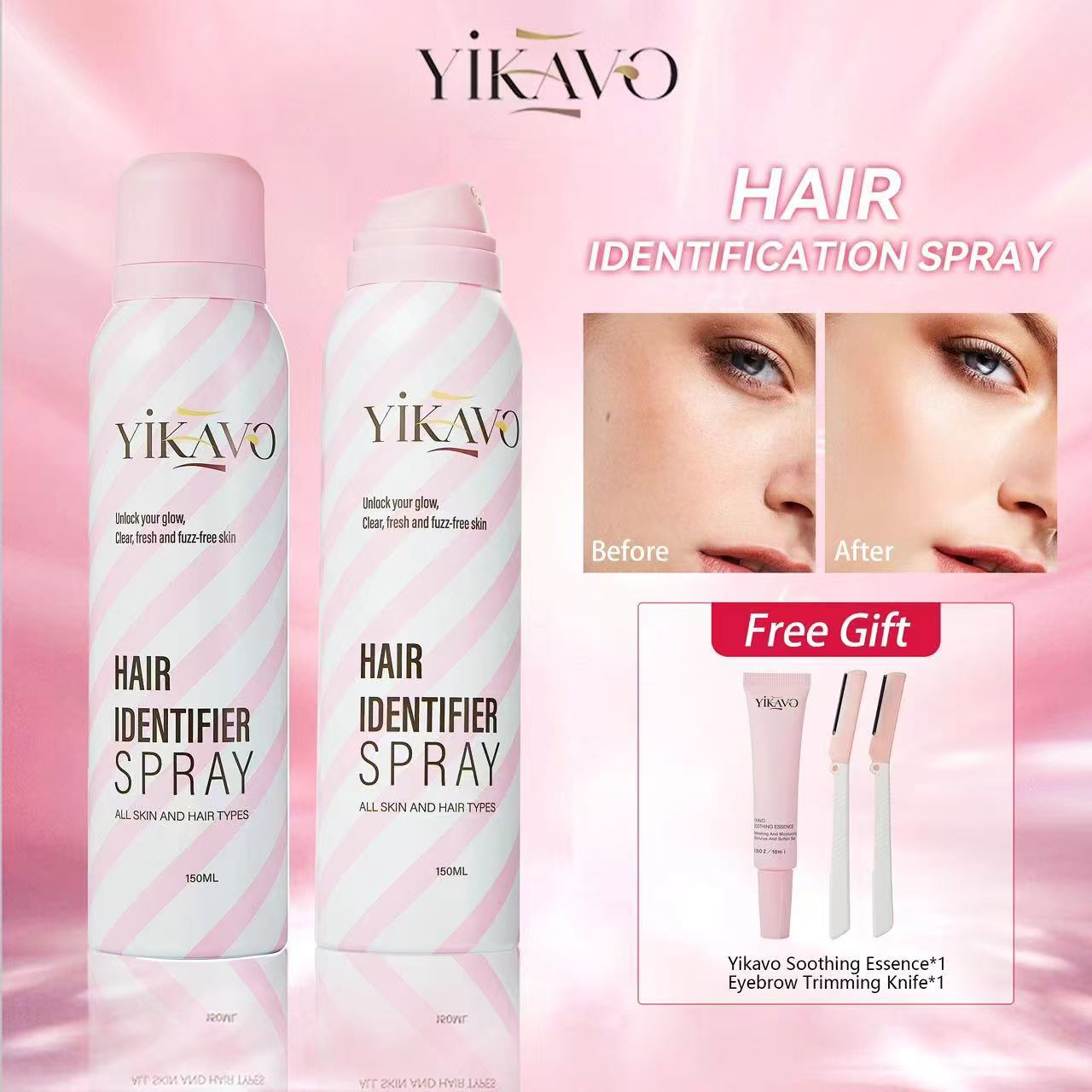 YIKAVO Body Hair ldentifier Spray Body Care Hair Removal Comfort