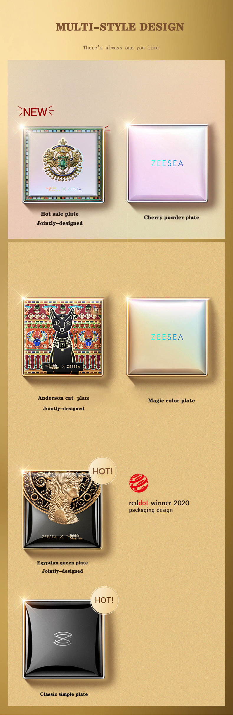 ZEESEA Travidebla Silk-Mata Premita Pudro (Tuta Serio)