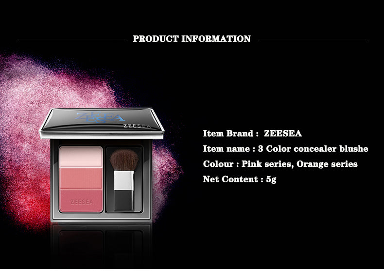 ZEESEA 3-Shade Tone-Up Flush Blush