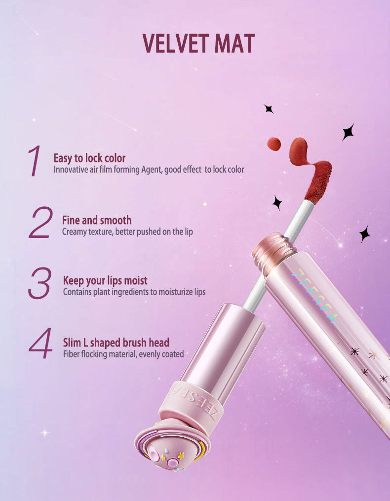 ZEESEA Galaxy Voyage Sheer Matte Lip Lacquer